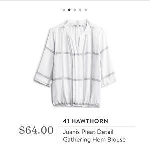 Juanis Pleat Detail Gathering Hem Blouse